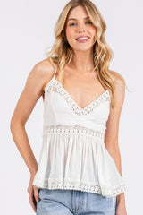 Crisscross Back Lace Detail V-Neck Cami Mittoshop