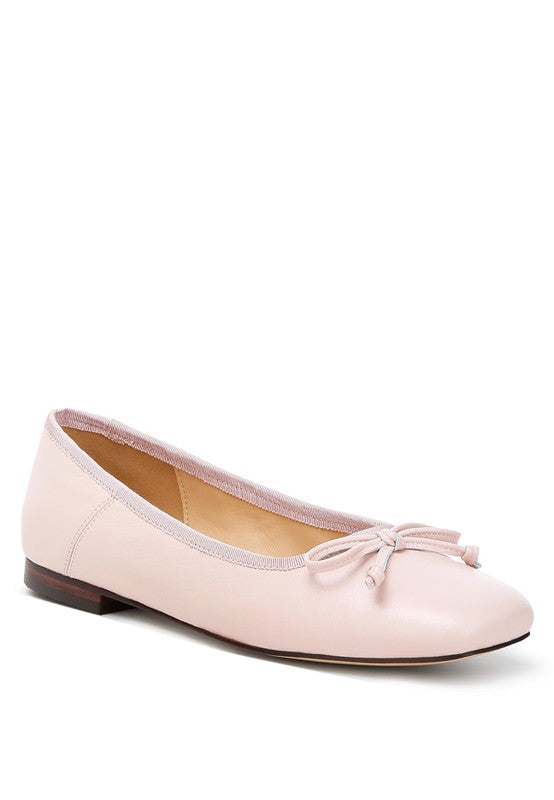 Lutten Square-Toe Bow Ballerinas Rag Company   