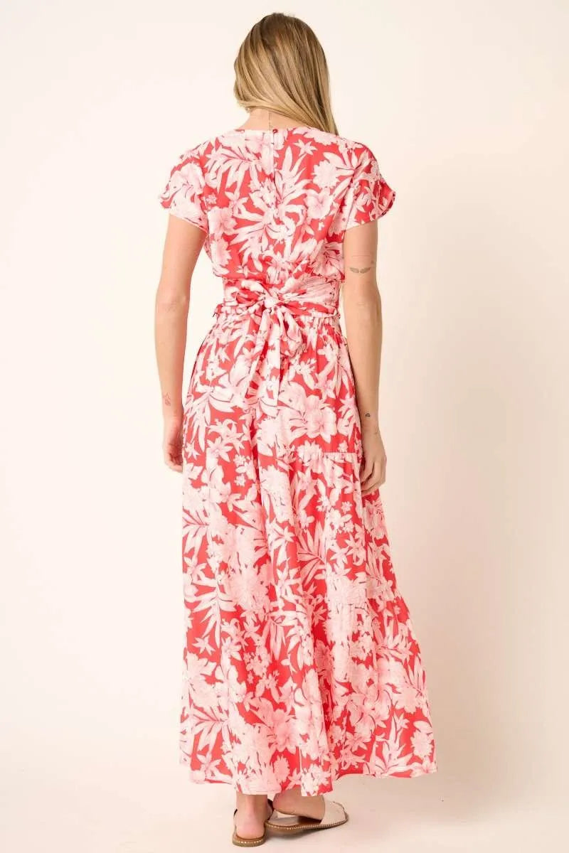 Tropical Print Top and Skirt Set Mittoshop