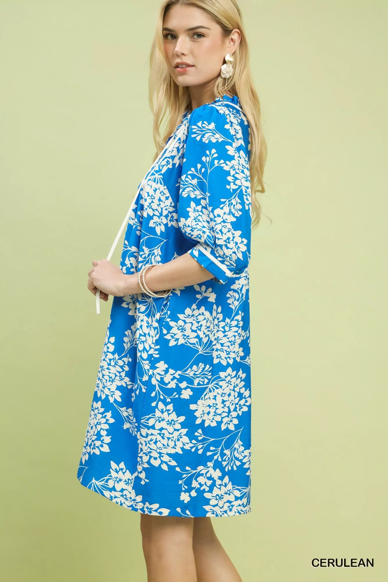 Umgee Floral Babydoll Dress with Pockets Trendsi