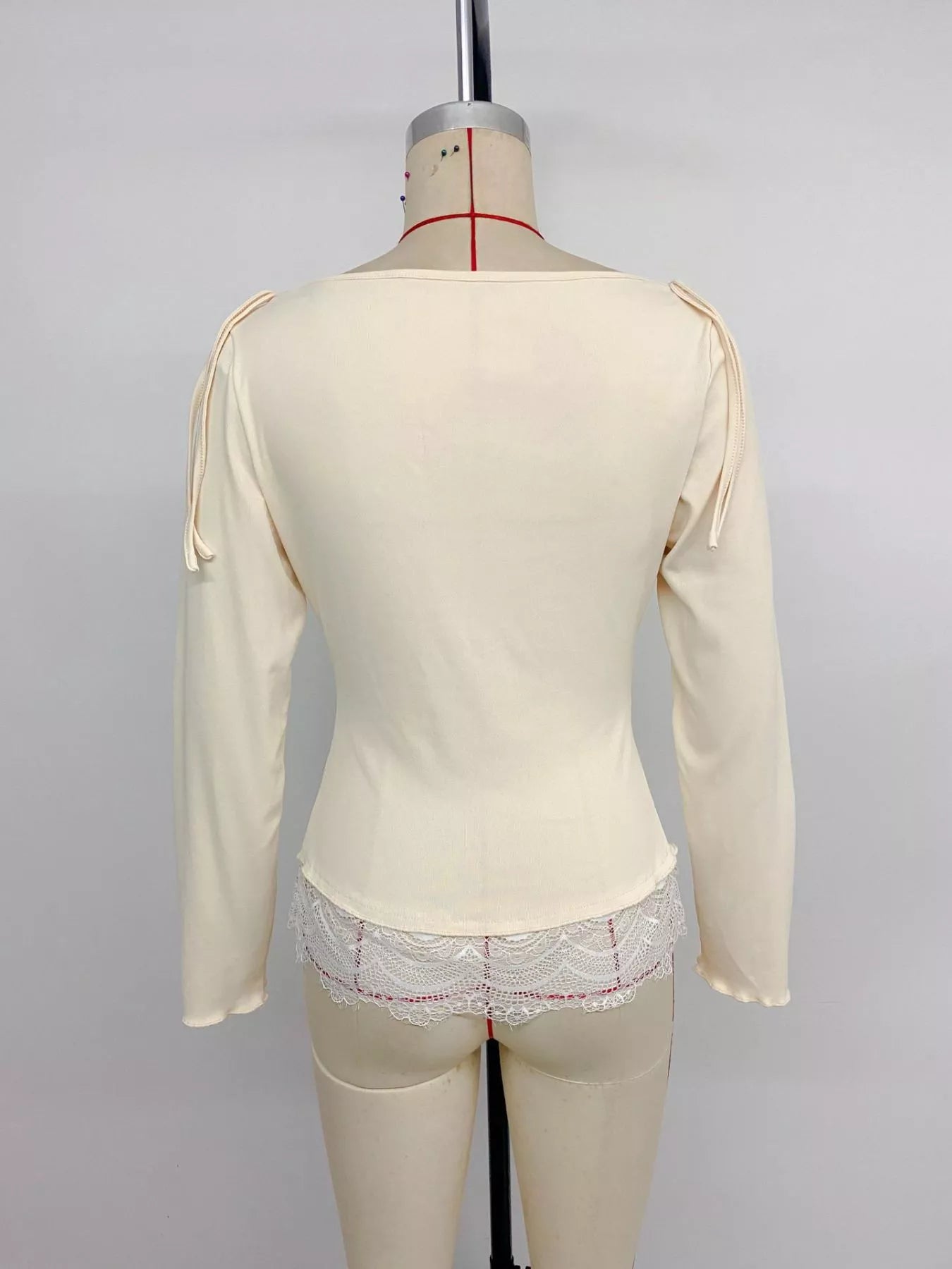 Lace Trim Long Sleeve T-Shirt Simmer & Fay