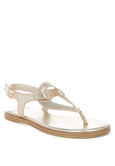 Zorad Metallic Genuine Leather Flats Rag Company Gold US-5 / UK-3 / EU-36