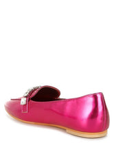 Celosia Metallic Diamante Strap Loafers Rag Company   