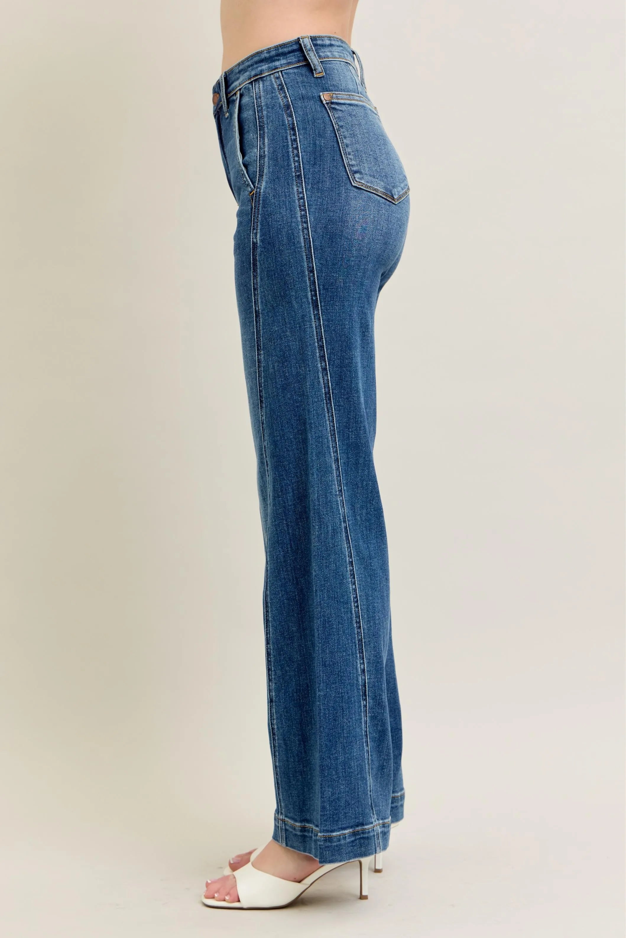 High Waist Wide Leg Jeans With Plus Size Judy Blue
