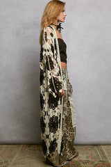 Open Front Crochet Longline Cardigan POL