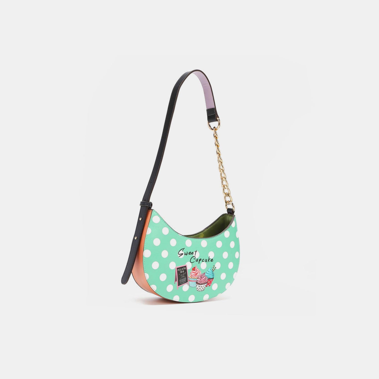 Vegan Leather Polka Dot Shoulder Bag Nicole Lee USA   