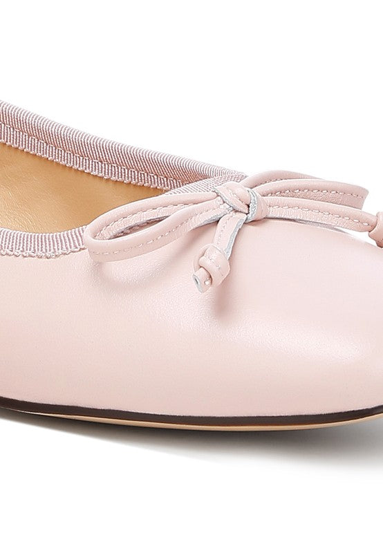 Lutten Square-Toe Bow Ballerinas Rag Company   