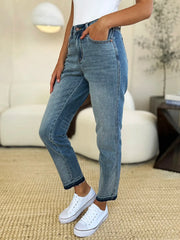 Mid Rise Rigid Magic Release Hem Jeans Judy Blue