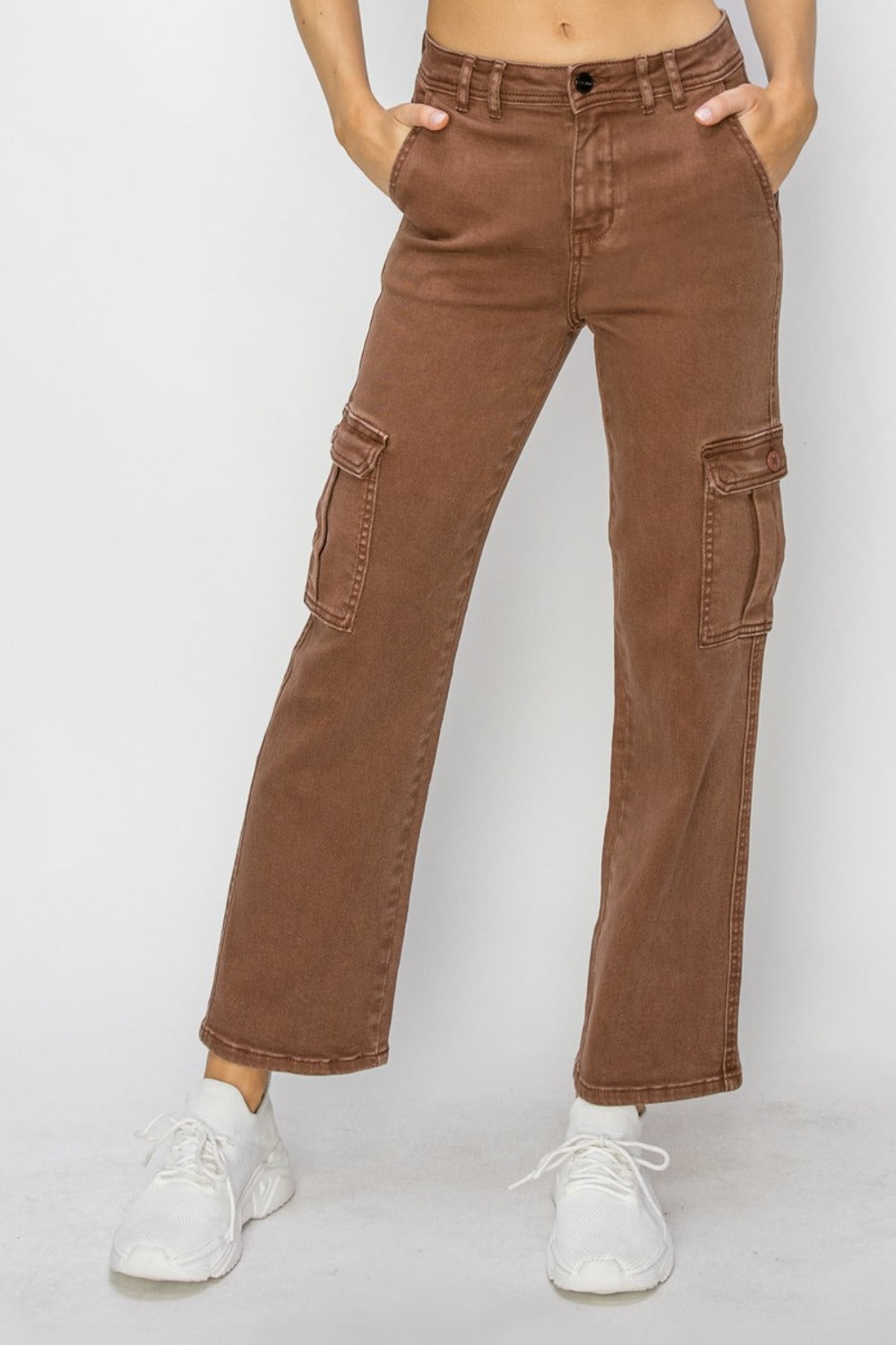 High Rise Cargo Jeans Risen Espresso 0(24) 