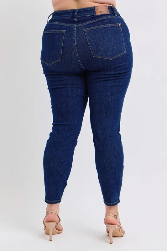 Mid Rise Tummy Control Classic Skinny Jeans Judy Blue