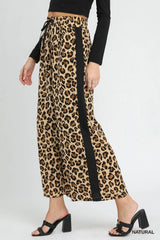Leopard Print Wide-Leg Drawstring Pants Umgee