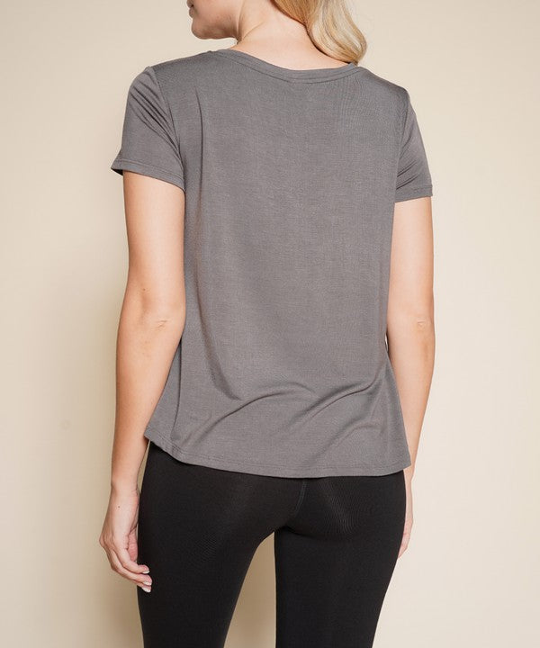 Bamboo Classic V-neck Top Fabina   