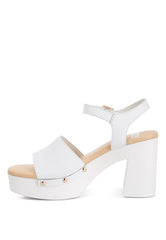 Sawor Recycled Leather High Block Sandals Rag Company   
