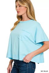 Exposed Seam Boxy Top ZENANA