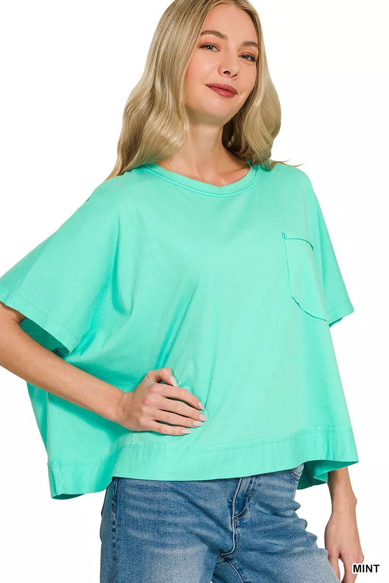 Exposed Seam Boxy Top ZENANA