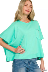 Exposed Seam Boxy Top ZENANA