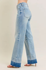 Release Hem Wide Leg Jeans With Plus Size Judy Blue