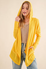 Thermal Hooded Open Front Cardigan with Pockets And the Why   