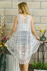 Crochet Lace Sleeveless Vest Cardigan Adora