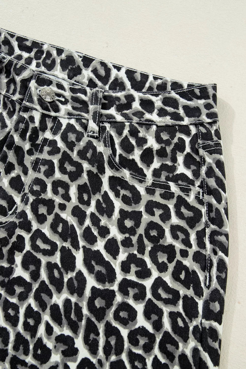 Leopard Print Barrel High-Rise Statement Jeans Simmer & Fay