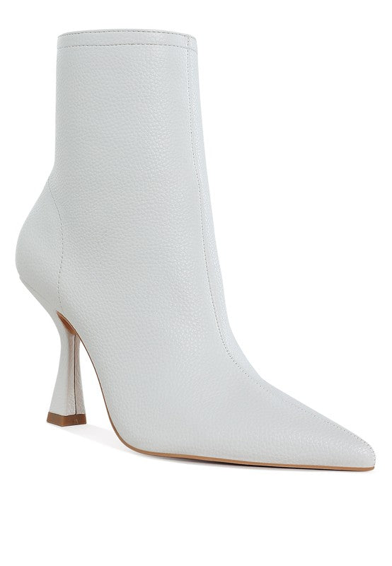 Farnak Pleather Pointed Toe Ankle Boots Rag Company White US-5 / UK-3 / EU-36