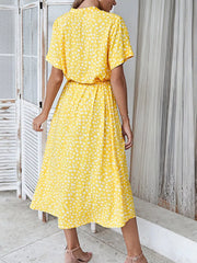 Polka Dot Button Front Midi Dress Simmer & Fay