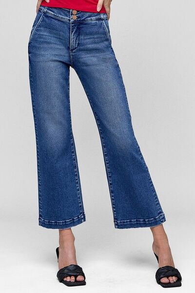 Tummy Control High Rise Crop Jeans Risen Dark 0(24)