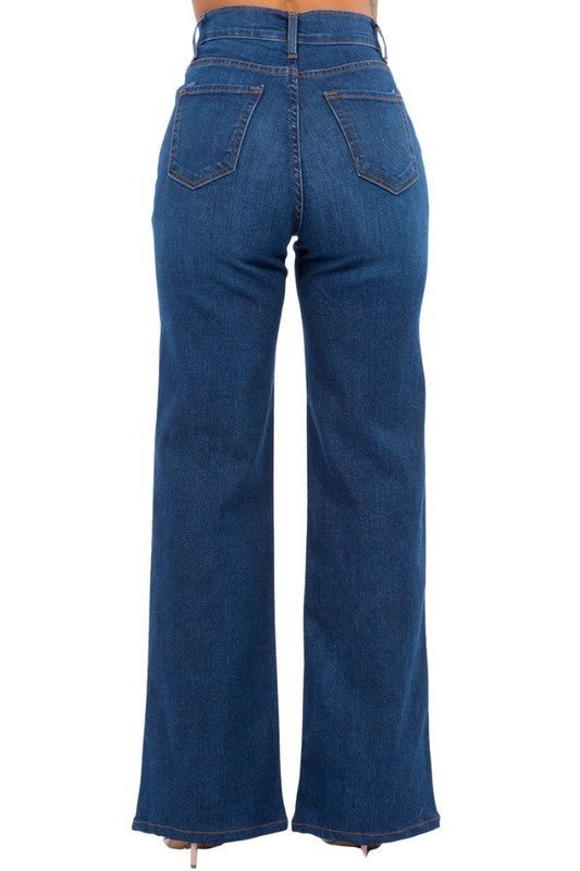 Varsity Patchwork Baggy Jean in Dark Denim GJG Denim