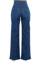 Varsity Patchwork Baggy Jean in Dark Denim GJG Denim
