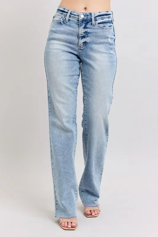 Mid Rise Light Wash Dad Jeans Judy Blue