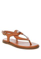 Torad Thong Toe Cut-Out Flats Rag Company Tan US-5 / UK-3 / EU-36