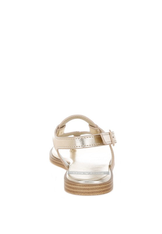 Zorad Metallic Genuine Leather Flats Rag Company