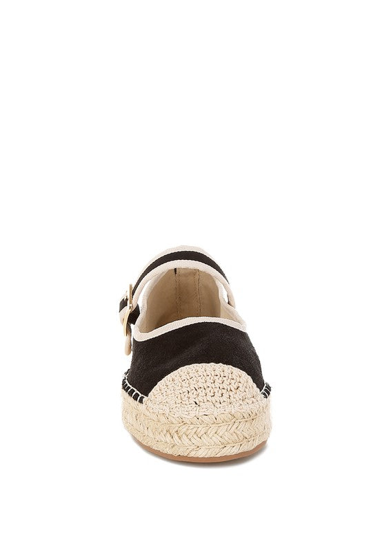Bolean Soft Suede Leather Mary Jane Espadrilles Rag Company
