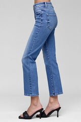 Tummy Control High Rise Crop Straight Jeans Risen