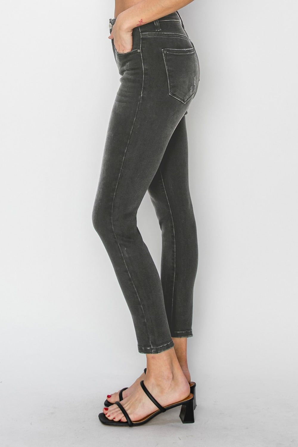 High Rise Ankle Skinny Jeans Risen   