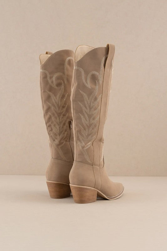 Samara Embroidery Western Knee High Boots Let's See Style   