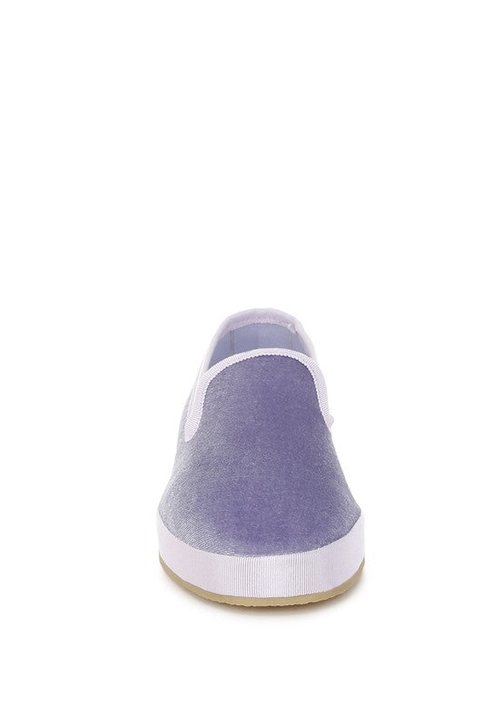 Saba Velvet Round Toe Slip-On Loafers Rag Company