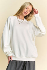 Round Neck Raglan Sleeve Sweatshirt Davi & Dani