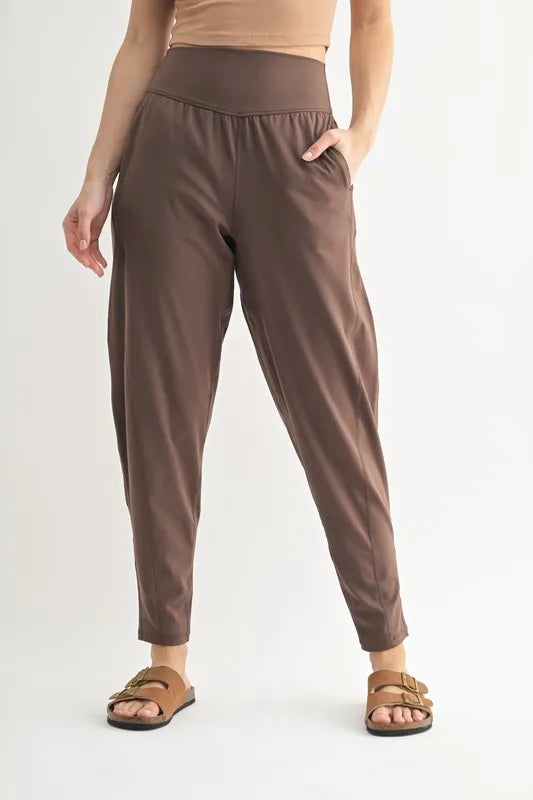 Flowbarrel High Waist Active Pants Mono B RICH SOIL S