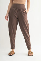 Flowbarrel High Waist Active Pants Mono B RICH SOIL S