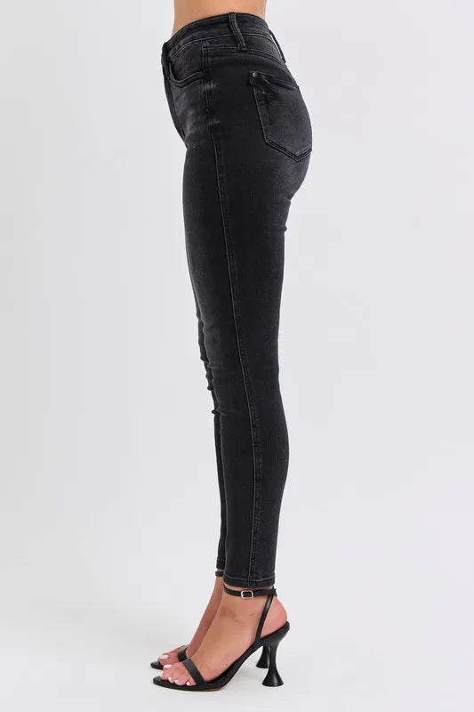 Mid Rise Tummy Control Skinny Jeans Judy Blue
