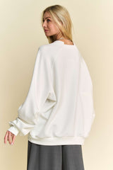 Round Neck Raglan Sleeve Sweatshirt Davi & Dani