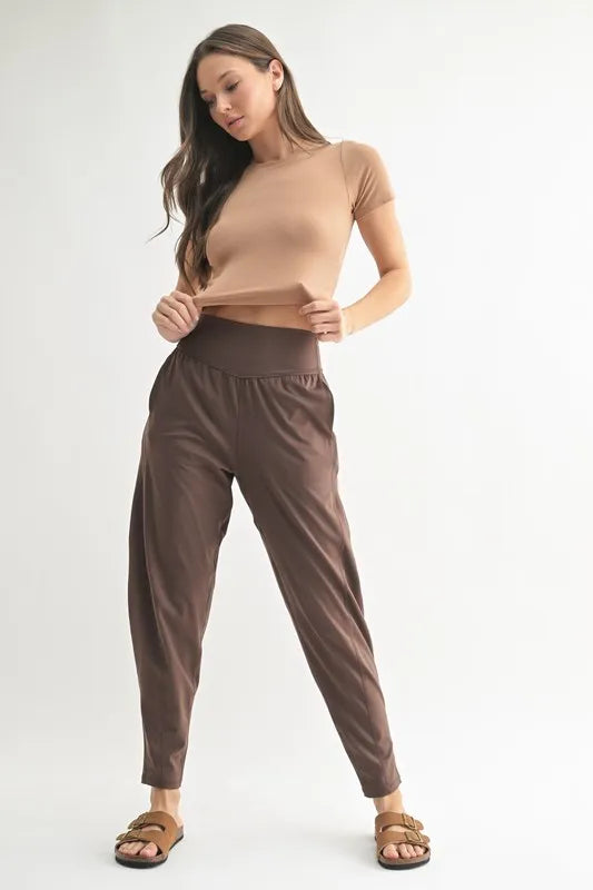 Flowbarrel High Waist Active Pants Mono B