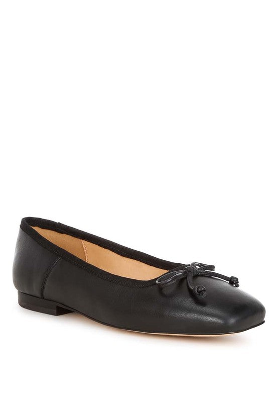 Lutten Square-Toe Bow Ballerinas Rag Company   