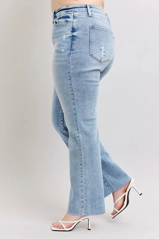 Mid Rise Light Wash Dad Jeans Judy Blue