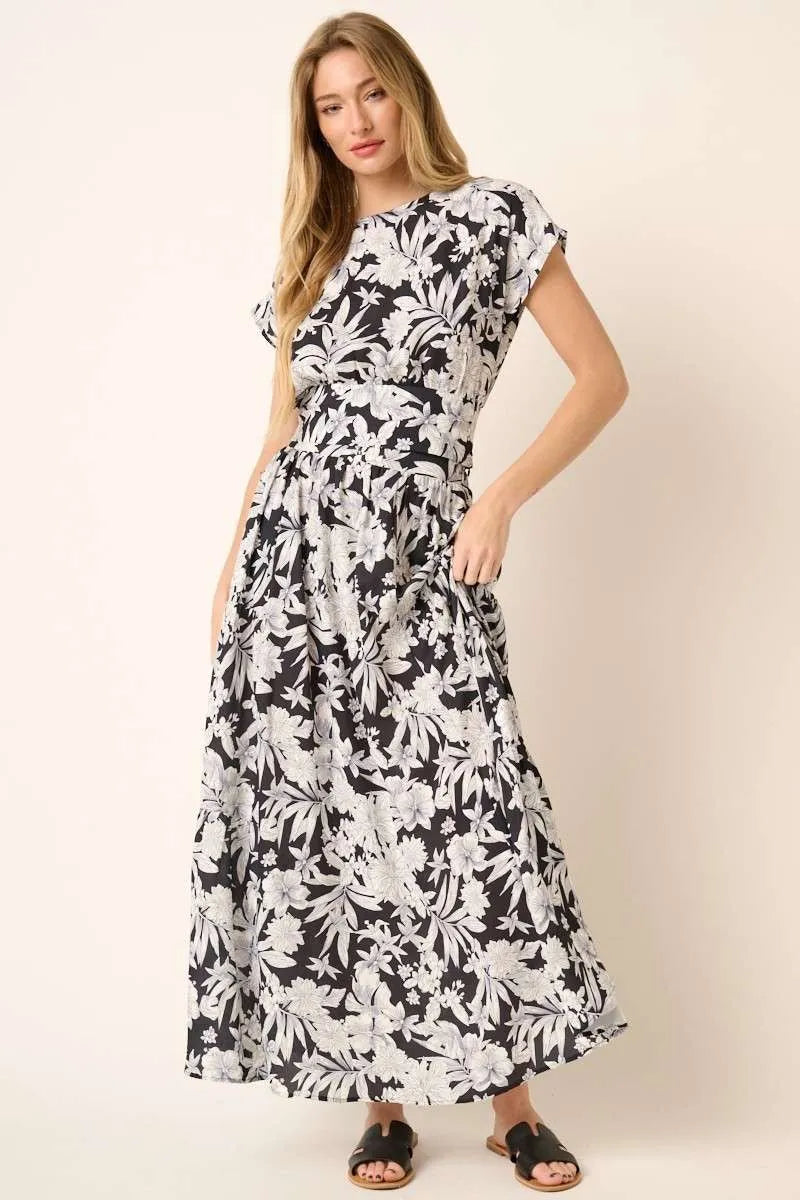 Tropical Print Top and Skirt Set Mittoshop
