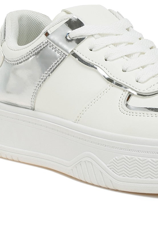 Scouts Metallic Paneling Platform Sneakers Rag Company   