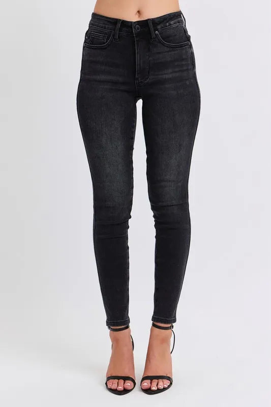 Mid Rise Tummy Control Skinny Jeans Judy Blue