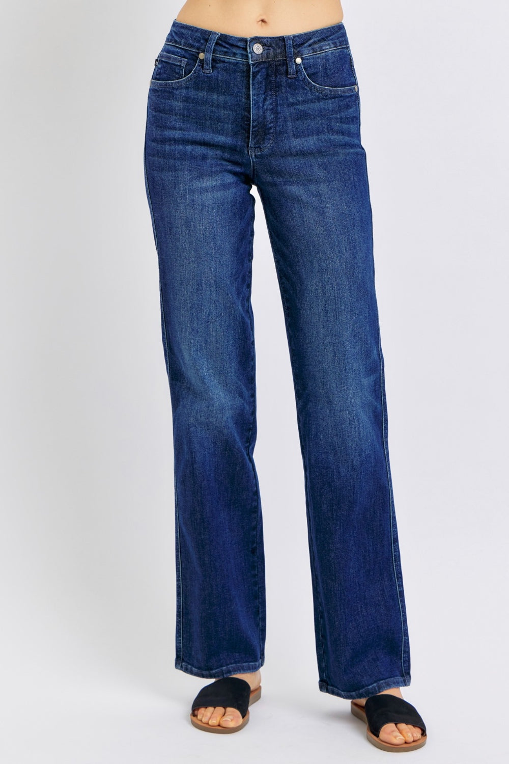 Full Size High Waist Tummy Control Straight Jeans Judy Blue   