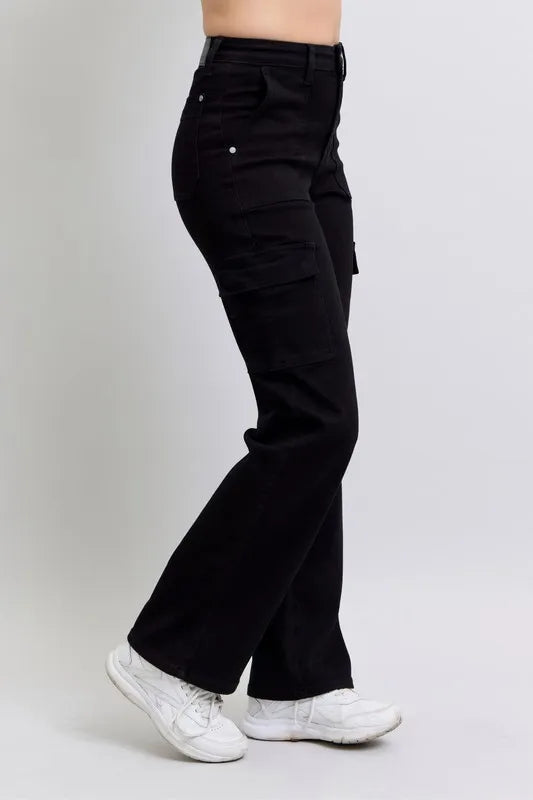 High Waist Cargo Wide Leg Jeans Judy Blue